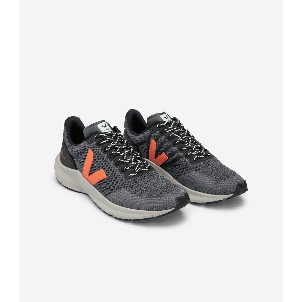 παπουτσια για τρεξιμο ανδρικα Veja MARLIN LT V KNIT Orange/Black | GR 148XYU